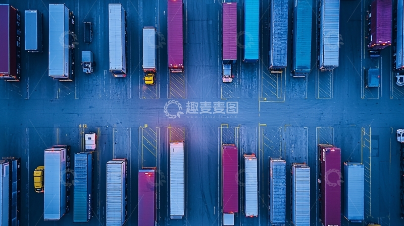 高清大图下载【趣麦麦图】高速物流园区俯瞰图