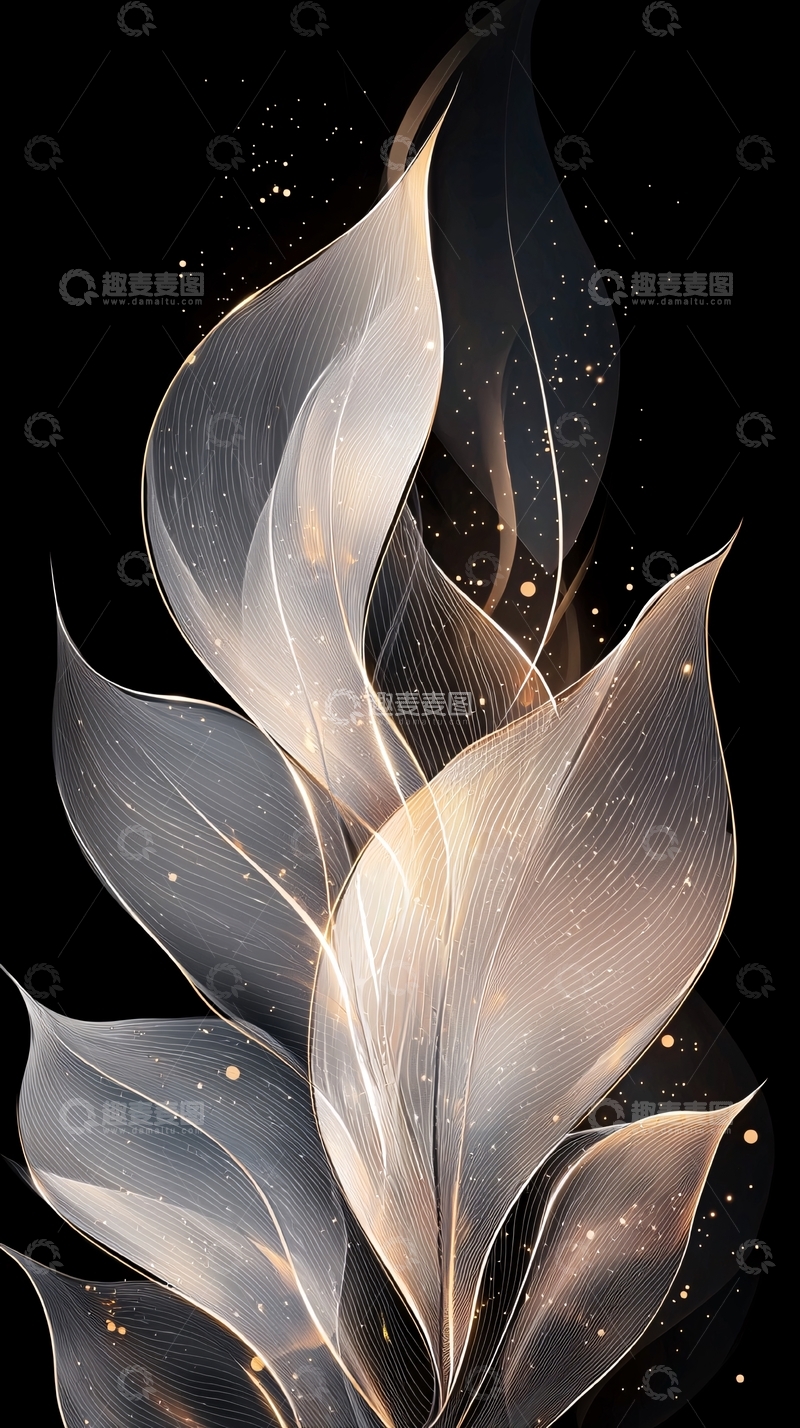 高清大图下载【趣麦麦图】梦幻羽毛背景图