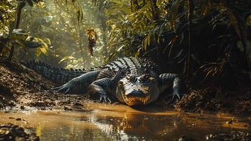 丛林中的鳄鱼
