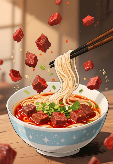 红烧牛肉面美食1