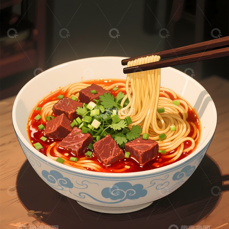 高清大图下载【趣麦麦图】红烧牛肉面美食5