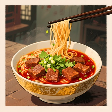 红烧牛肉面美食