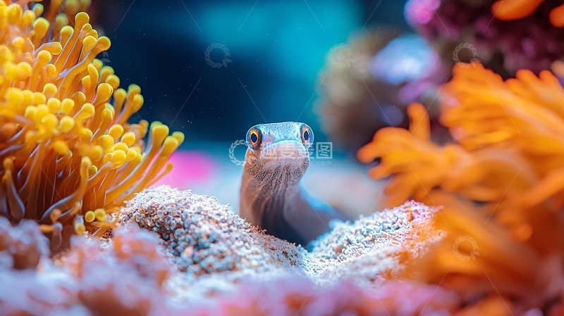 高清大图下载【趣麦麦图】珊瑚礁中的神秘小鱼