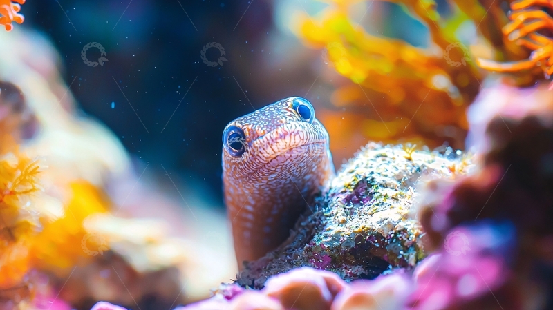 高清大图下载【趣麦麦图】海底珊瑚礁中的小鱼