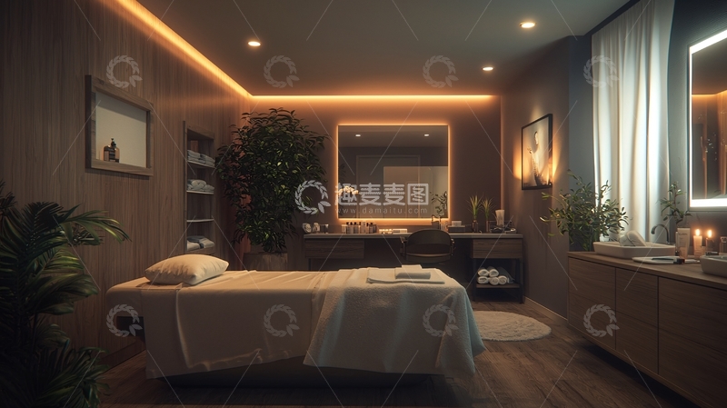 高清大图下载【趣麦麦图】美容院的身体护理区