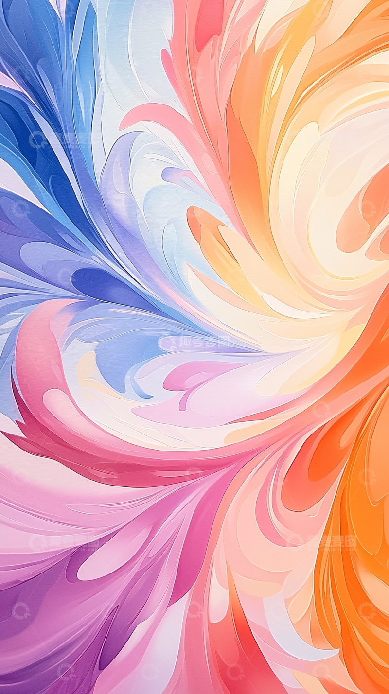 高清大图下载【趣麦麦图】色彩漩涡抽象艺术背景图