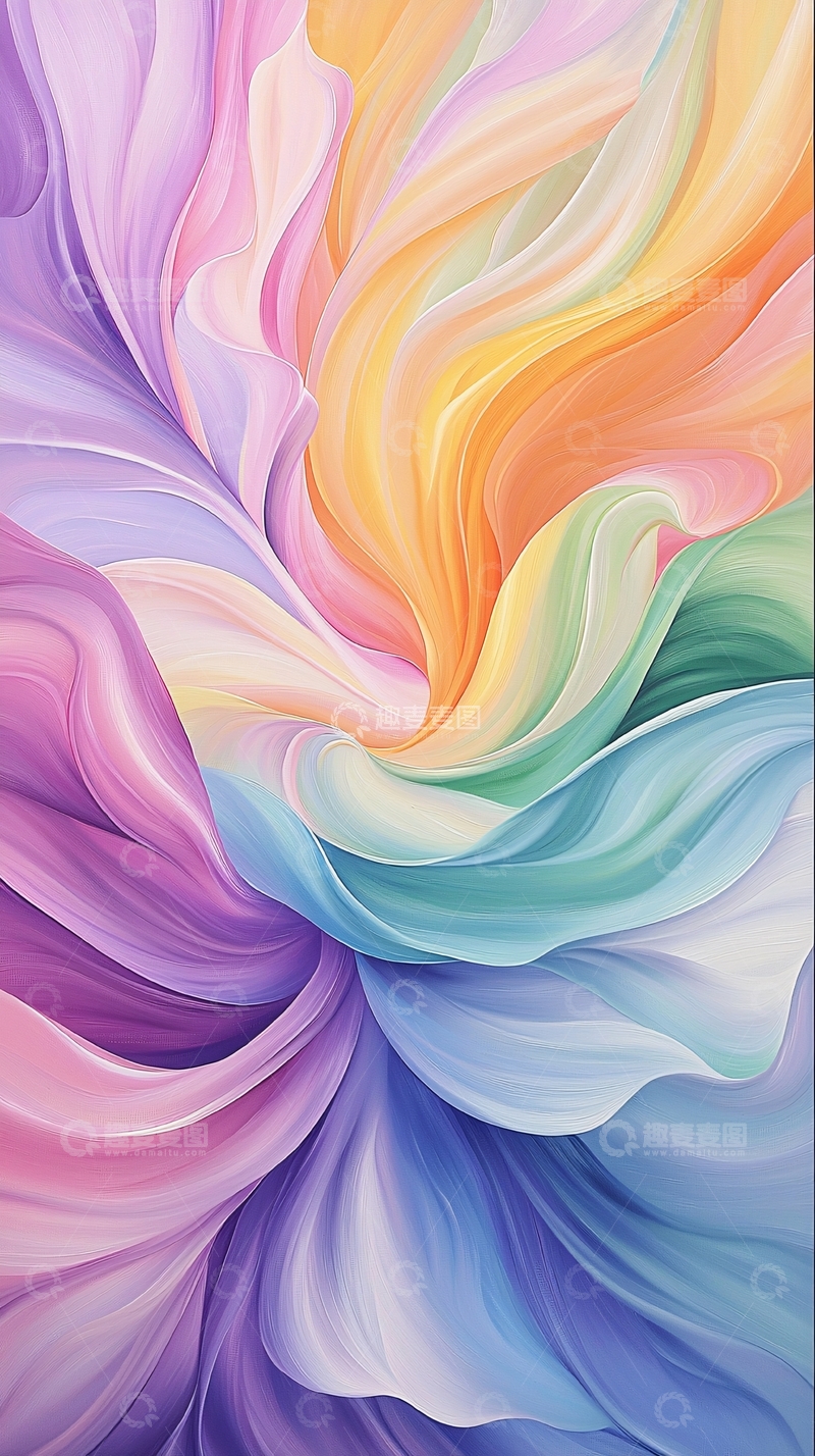 高清大图下载【趣麦麦图】色彩漩涡抽象艺术背景