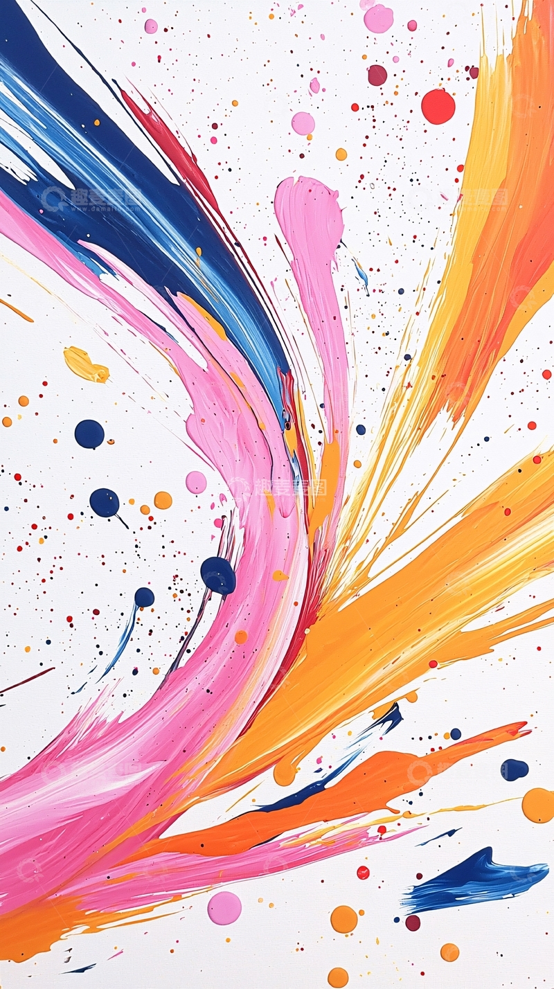 高清大图下载【趣麦麦图】抽象色彩飞溅艺术背景图