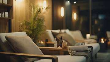 美容院的舒适休息区域