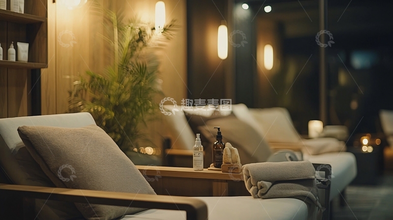 高清大图下载【趣麦麦图】美容院的舒适休息区域