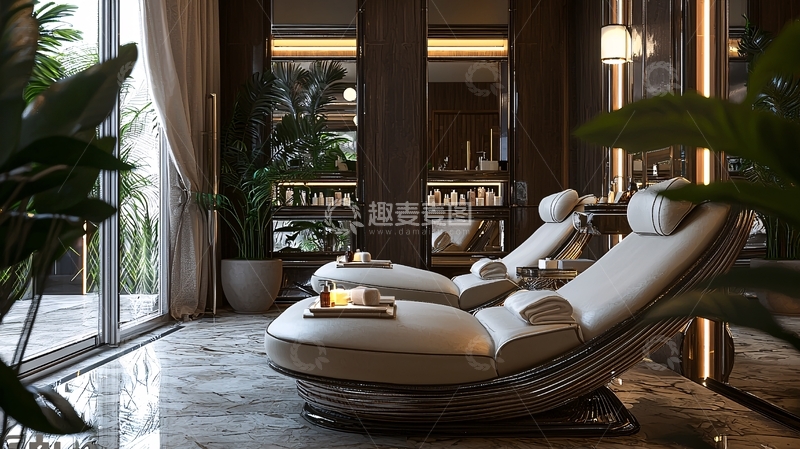 高清大图下载【趣麦麦图】美容院的奢华体验区