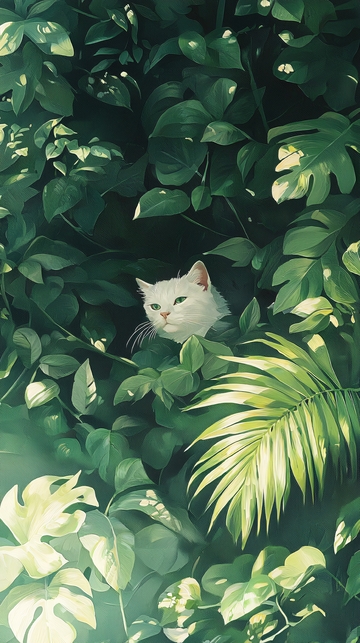 白猫丛林探险