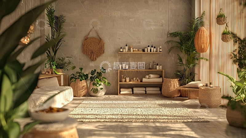 高清大图下载【趣麦麦图】美容院的天然疗法区