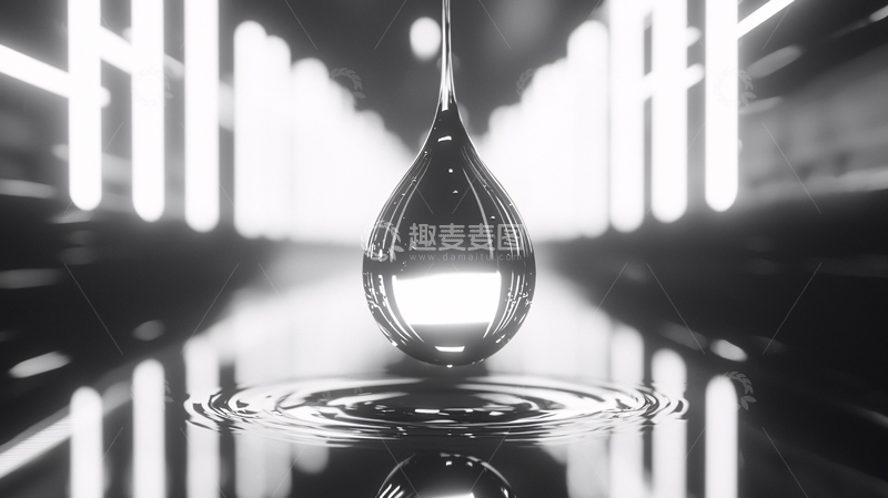 高清大图下载【趣麦麦图】未来主义风格无重力水滴