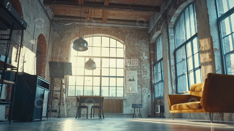 高清大图下载【趣麦麦图】工业风艺术空间