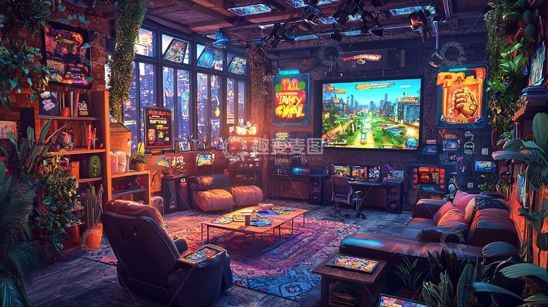 高清大图下载【趣麦麦图】酒店的多功能娱乐室