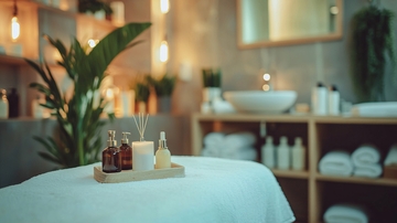 美容院的舒缓护理区