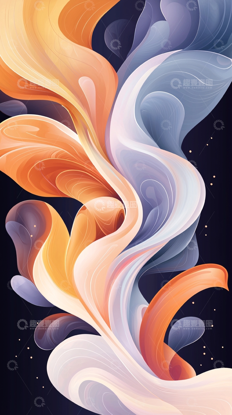 高清大图下载【趣麦麦图】抽象流动色彩艺术背景