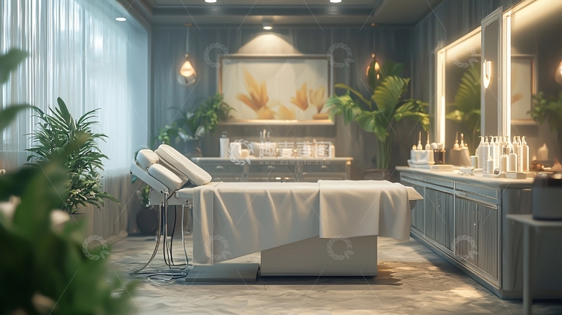 高清大图下载【趣麦麦图】美容院的专业护理区
