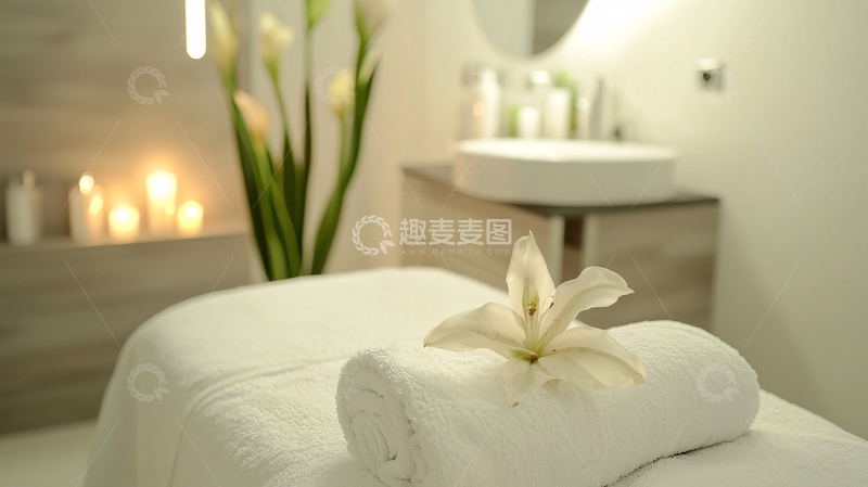 高清大图下载【趣麦麦图】美容院的水疗护理区