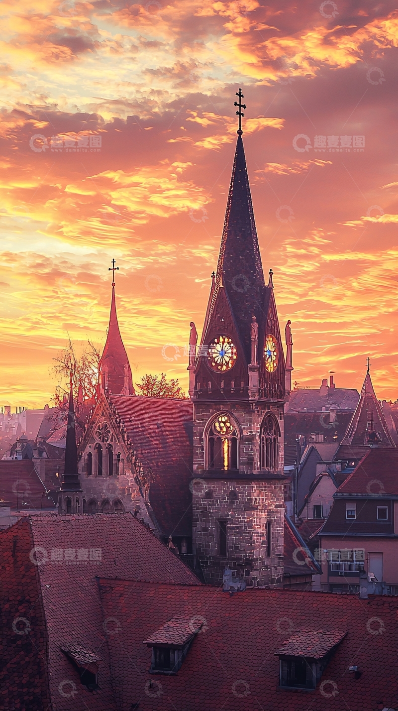 高清大图下载【趣麦麦图】古老的欧式教堂