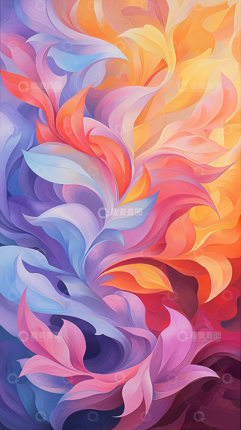 高清大图下载【趣麦麦图】抽象色彩流动艺术背景