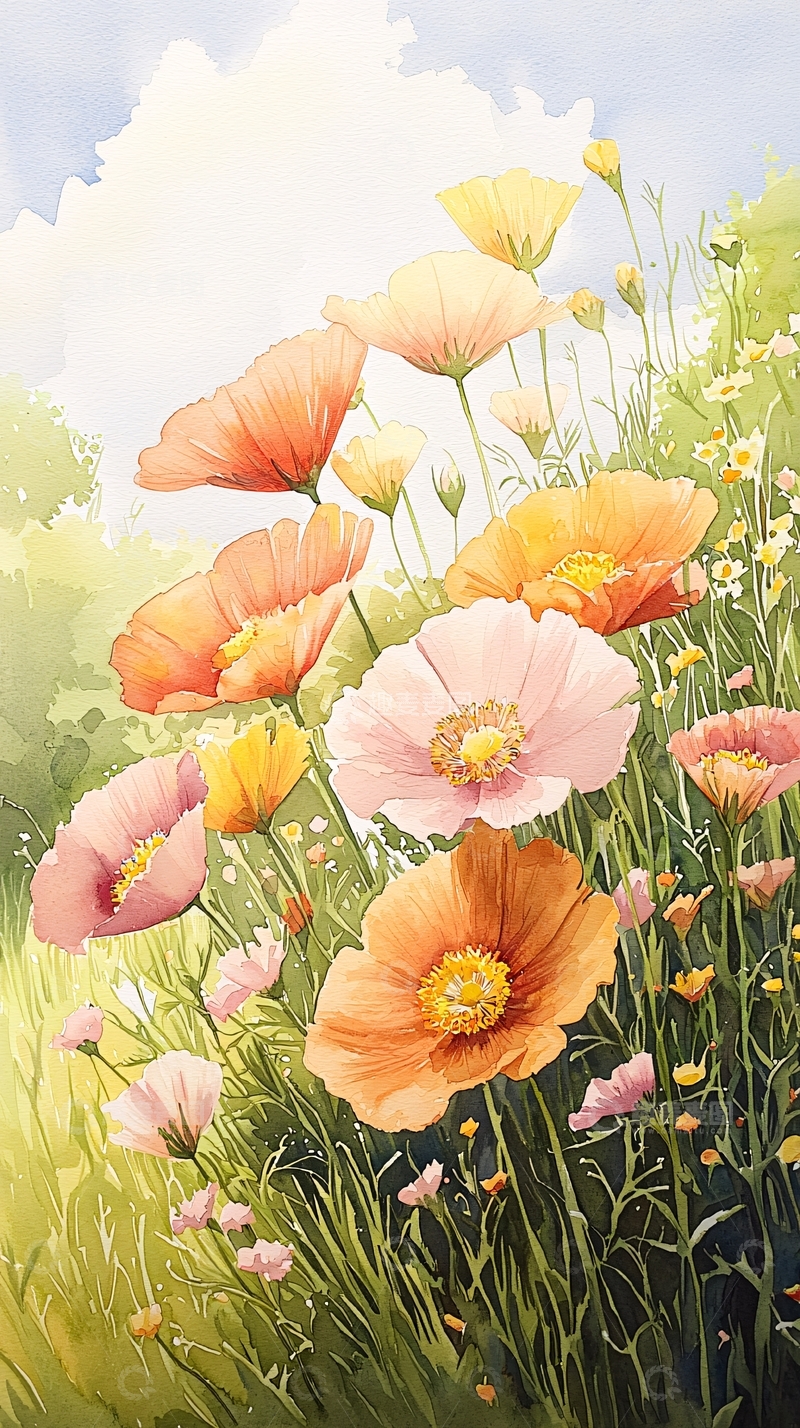 高清大图下载【趣麦麦图】夏日田野盛开的野花