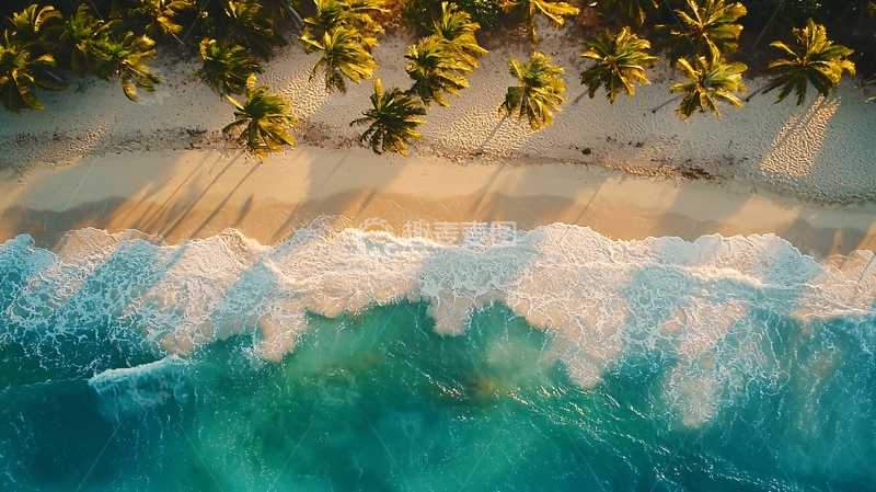 高清大图下载【趣麦麦图】海滩椰林高清图片