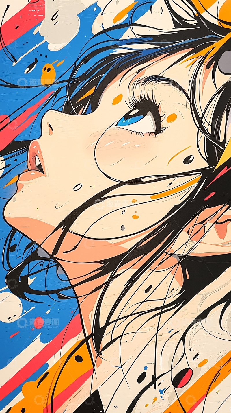 高清大图下载【趣麦麦图】抽象艺术女性肖像