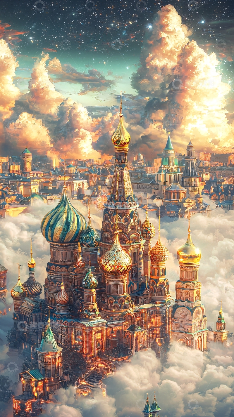 高清大图下载【趣麦麦图】幻想天空之城