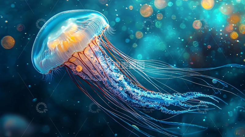 高清大图下载【趣麦麦图】梦幻水母海底世界