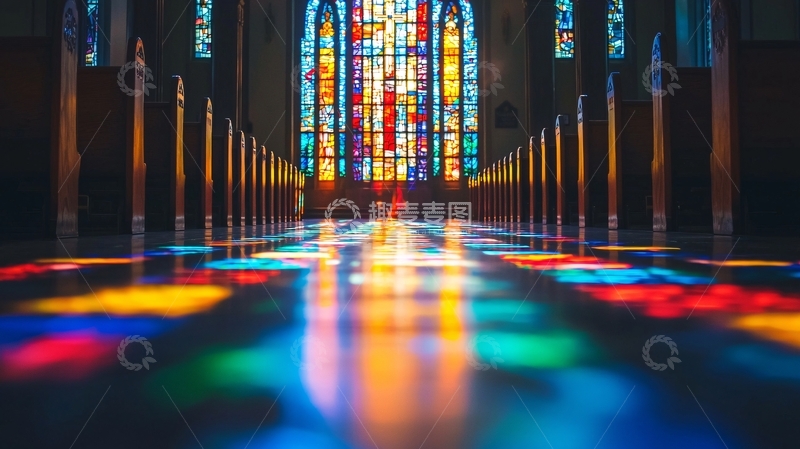 高清大图下载【趣麦麦图】彩色玻璃窗高清图片