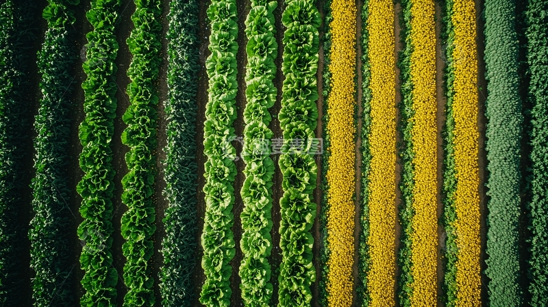 高清大图下载【趣麦麦图】多样化的农作物田