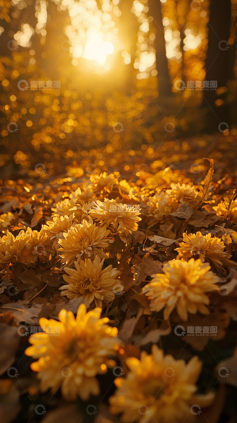 高清大图下载【趣麦麦图】金色秋季花园