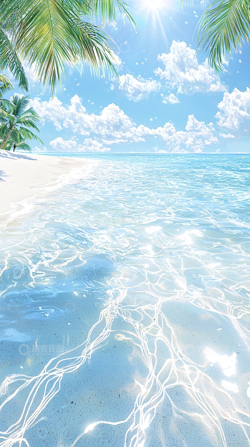 高清大图下载【趣麦麦图】夏日海滩风景图