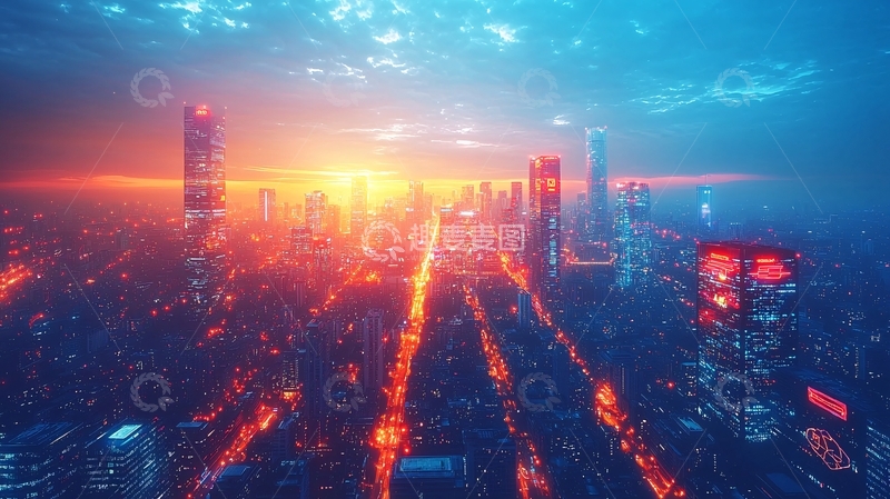 高清大图下载【趣麦麦图】科技未来城市