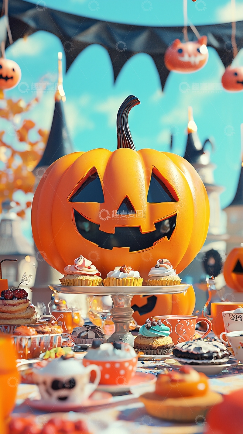高清大图下载【趣麦麦图】万圣节主题甜点派对