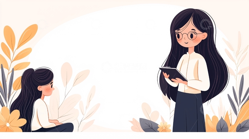 高清大图下载【趣麦麦图】心理咨询师与来访者交流场景