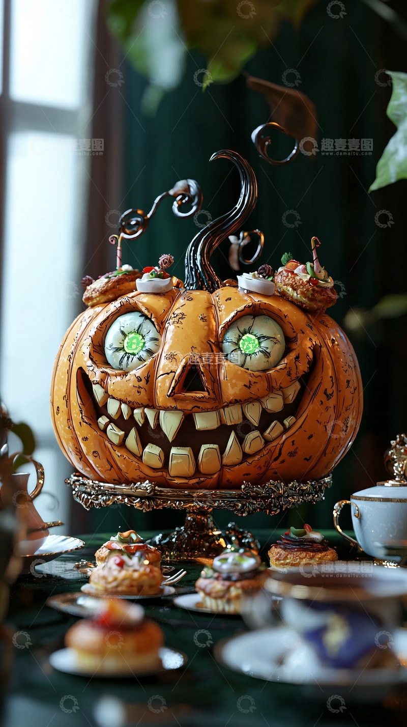 高清大图下载【趣麦麦图】万圣节南瓜主题下午茶
