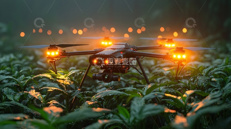 高清大图下载【趣麦麦图】未来多功能植保机器人