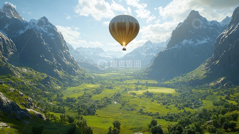 高清大图下载【趣麦麦图】热气球旅行高清图片