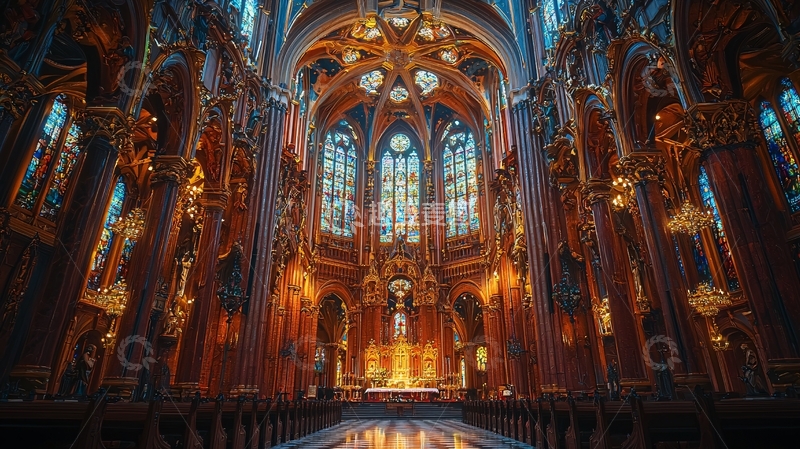 高清大图下载【趣麦麦图】庄严的欧式教堂