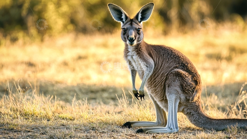 高清大图下载【趣麦麦图】袋鼠在自然环境中