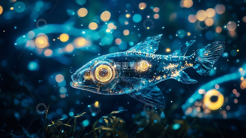 高清大图下载【趣麦麦图】深海发光鱼高清图片