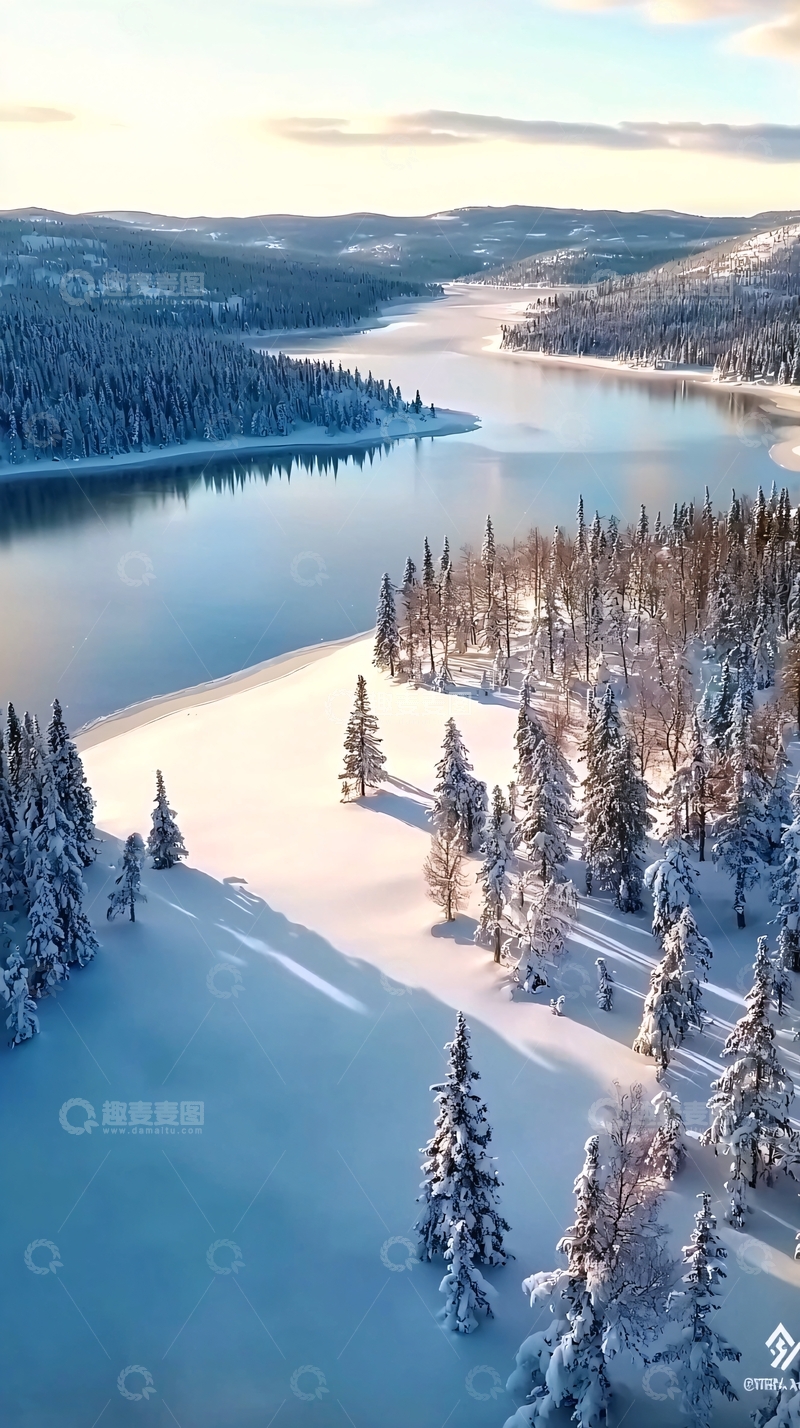 高清大图下载【趣麦麦图】静谧的瑞典雪地景色