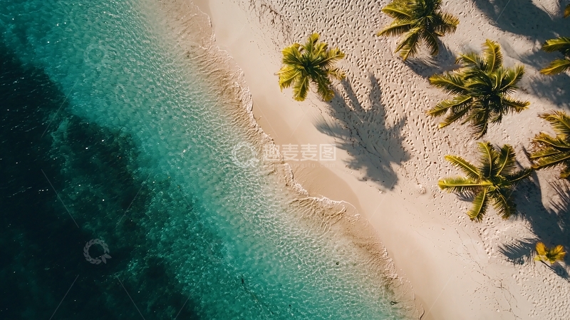 高清大图下载【趣麦麦图】夏日沙滩高清图片