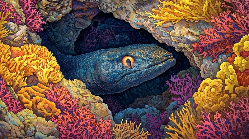 高清大图下载【趣麦麦图】色彩斑斓的海底世界与神秘生物