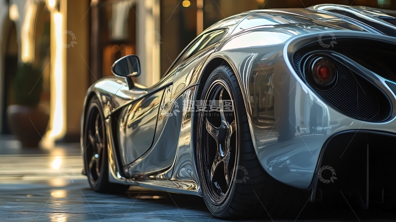 高清大图下载【趣麦麦图】银灰色跑车高清图片