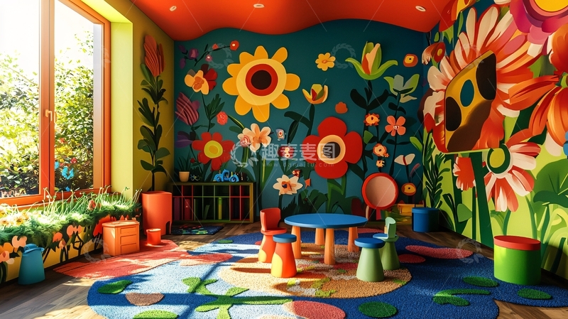 高清大图下载【趣麦麦图】色彩缤纷儿童空间