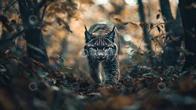 高清大图下载【趣麦麦图】森林中的猫科动物